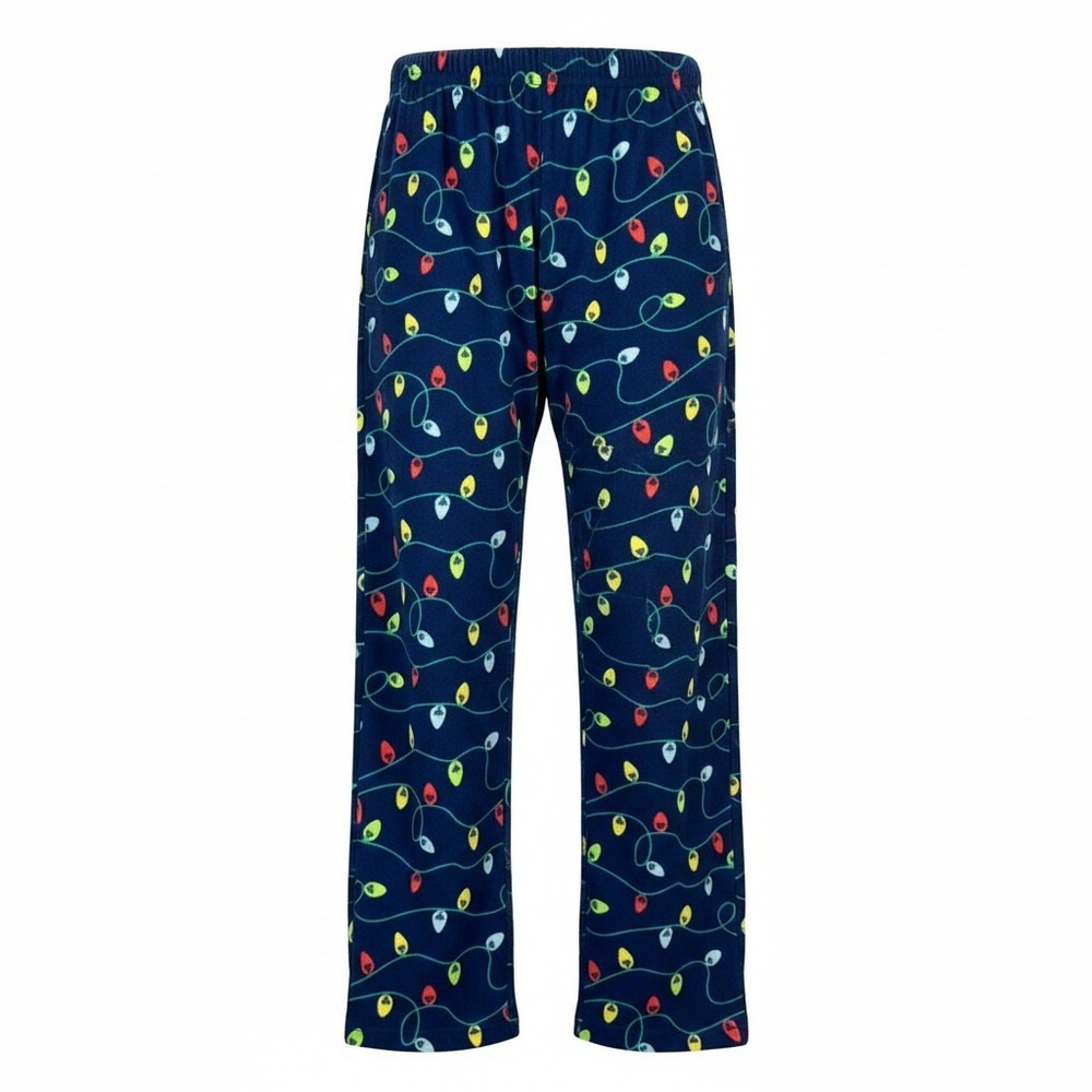 Wondershop Target Christmas Light Fleece Pajama Pants Navy Blue Girls Size 12